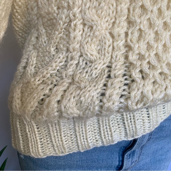 v i n t a g e :: Handmade Chunky Braided Cable Knit Aran Sweater - Picture 10 of 15